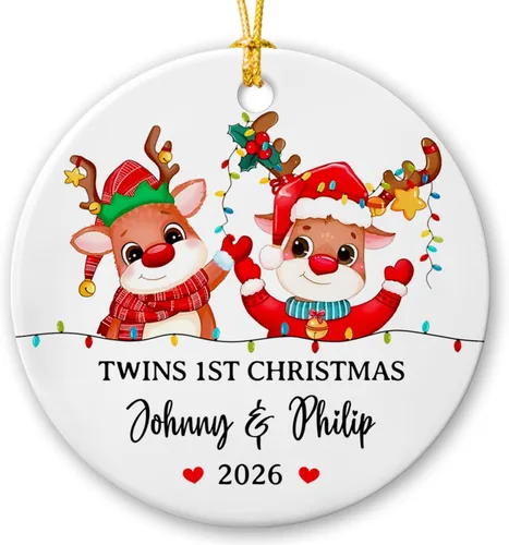 Vista 17 de Adorno de artista personalizado 2025 para árbol de Navidad, adornos de cerámica de dibujo personalizado, regalos de Navidad para pintores