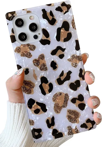 Vista 48 de Elegante funda con patrón de perlas compatible con iPhone, de borde rectangular, delgada, suave, de silicona de poliuretano termoplástico (TPU)
