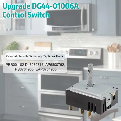 Vista 2 de Interruptor de Control de Actualización DG44-01006A Compatible con Samsung DG44-01006A Regulador de Estufa - Interruptor de Control Externo