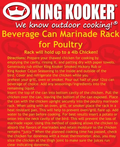 Vista 3 de King Kooker KK707 Estante para adobo para latas de bebidas para aves de corral