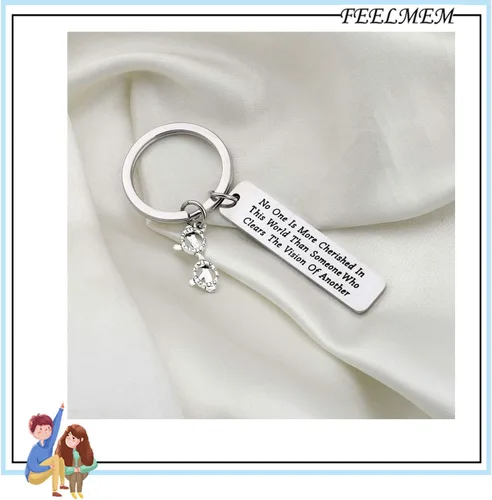 Vista 3 de Feelmem - Llavero con diseño de gafas de ojo de médico