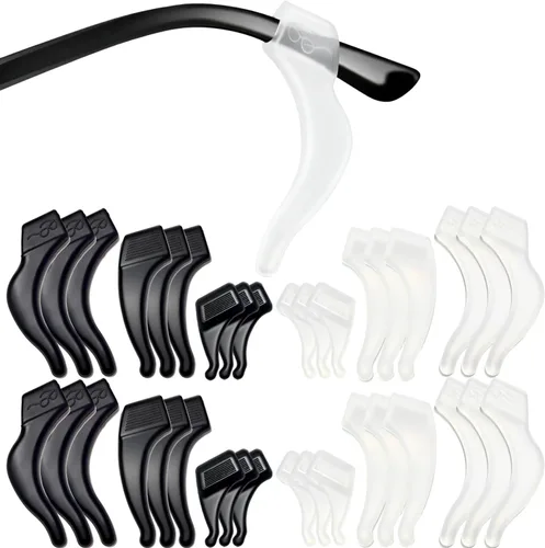Vista 8 de 3 Sizes Silicone Eyeglass Ear Grips – Anti-Slip Hooks for Sports & Reading Glasses
