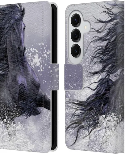 Vista 185 de Head Case Designs Officially Licensed Laurie Prindle A Morgan Christmas Western Stallion Leather Wallet Case Compatible with Samsung Galaxy A07 4G