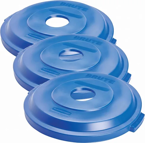 Vista 3 de Rubbermaid Commercial Products Brute Can - Tapa de reciclaje, color azul
