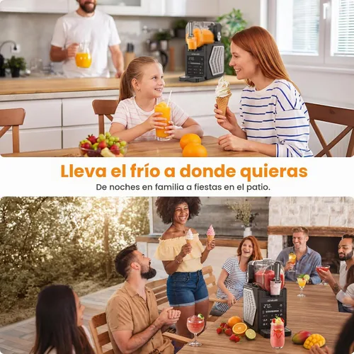 Vista 5 de Máquina de granizado para el hogar, máquina de helado de 85 onzas Negro
