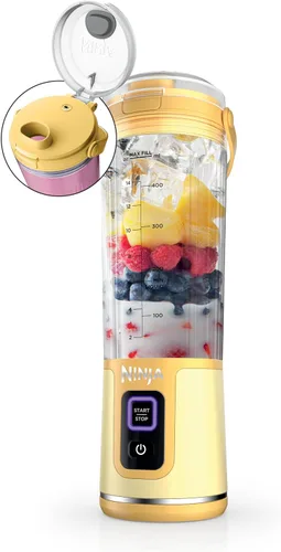Vista 18 de Ninja Blast Batidora portátil, inalámbrica, recipiente de 18 onzas, menta