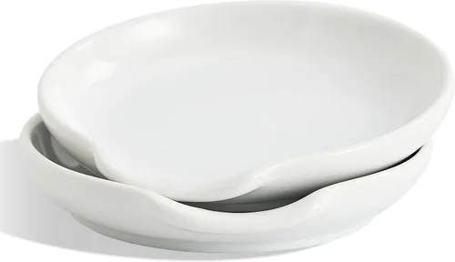 Vista 9 de Soporte de cuchara de cerámica para la parte superior de la estufa, soporte grande para utensilios de cocina para encimera de cocina, espátula