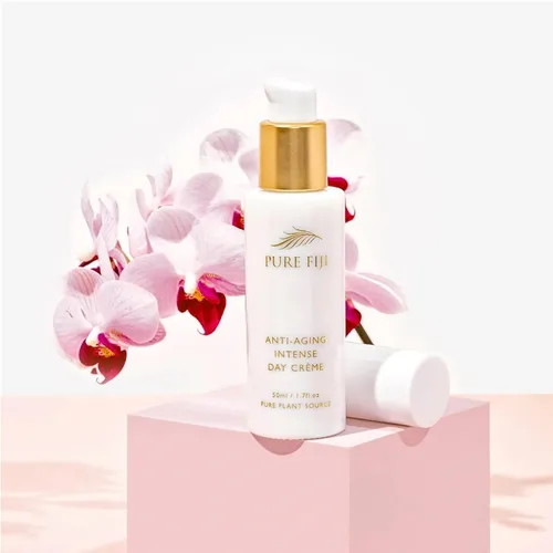 Vista 5 de PURE FIJI Crema hidratante facial diaria antienvejecimiento para reducir las arrugas, crema para el cuello y la cara con mezcla de aceite botánico