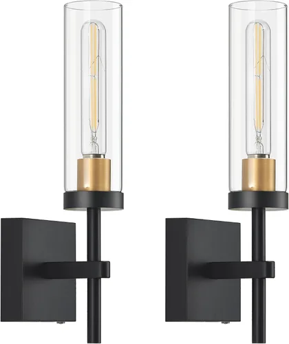Vista 15 de Juego de 2 apliques de pared de níquel cepillado que funcionan con pilas, iluminación de pared inalámbrica recargable con control remoto, luces