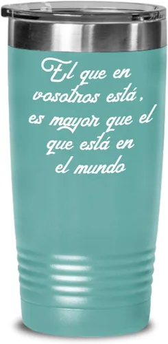 Vista 8 de Regalos católica cristianas vaso en espanol con versículos de la biblia para padres mayores