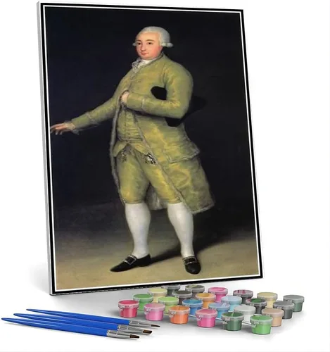 Vista 8 de Pintura por números para adultos Kits de Retrato ecuestre de María Luisa de Parma Pintura por Francisco Goya Kit de pintura por números para niños
