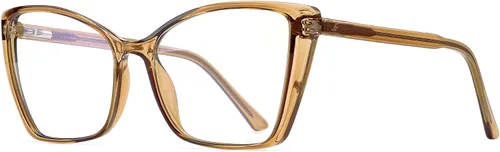 Vista 22 de Gafas de Bloqueo de Luz Azul para Mujeres, de Gran Tamaño con Estilo Ojo de Gato para Computadora y Videojuegos Antirreflejos y Anti-UV RF6204 Verde