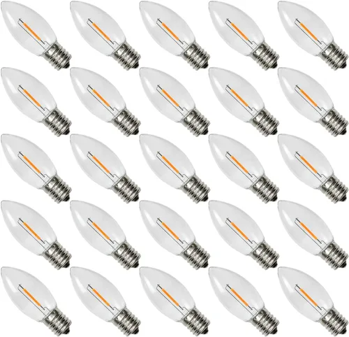Vista 2 de Paquete de 25 bombillas LED C9 multicolor de Navidad para tiras de luces al Multicolor 25pack