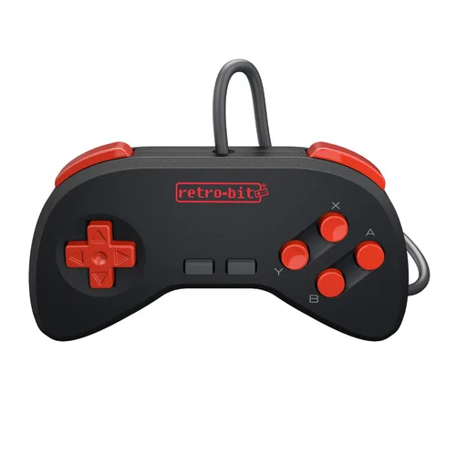 Vista 3 de Retro-Bit Retro Duo 2 in 1 Console System - for Original NESSNES Super Nintendo Games - BlackRed