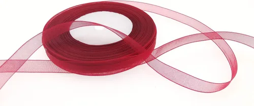 Vista 9 de Dxeud Cinta de organza transparente (negro, 1/2" x 50 yardas)