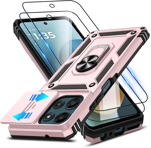 Vista 58 de ATUMP for Moto G-Play-2024 Case with Camera Lens Cover & HD Screen Protector(2 Pcs), [10FT Military Grade Drop Protection] Magnetic Ring Holder