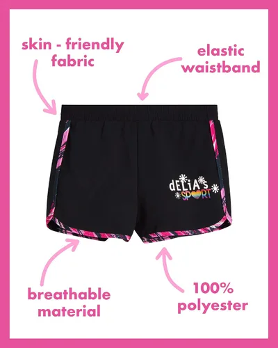 Vista 2 de Pantalones cortos deportivos para niña, paquete de 2 o 4 unidades, pantalones cortos deportivos con diseño de delfín para correr y correr (7-16)