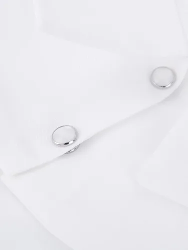 Vista 7 de Blulu cuello de camisa falso desmontable para mujer, M, Blanco