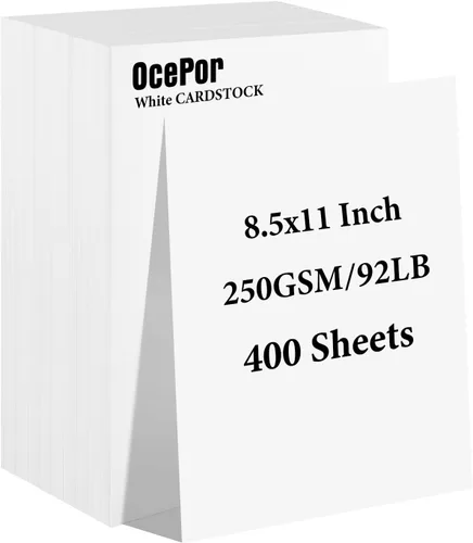 Vista 8 de OcePor 100 hojas de cartulina negra de 8.5 x 11 pulgadas, cartulina negra de 92 libras/250gsm, papel grueso de cartulina, papel pesado de cartulina