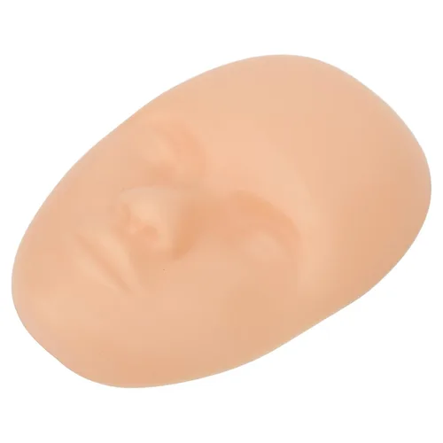 Vista 9 de 10 cabezas de práctica para la piel, cabeza de entrenamiento de maniquí de maquillaje profesional, ajuste universal, silicona suave reutilizable