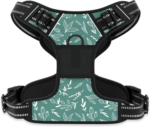 Vista 16 de Rnivvi Arnés para perro sin tirones, bonito arnés reflectante de tamaño extra pequeño, chaleco acolchado suave ajustable para perros pequeños