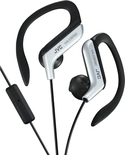 Vista 10 de Audífonos deportivos ajustables con mando y micrófono, color azul JVC HAEBR80A Negro