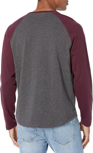 Vista 2 de Tienda Essentials - Camiseta con cuello Henley y manga larga para hombre (disponible en tallas grandes y altas)