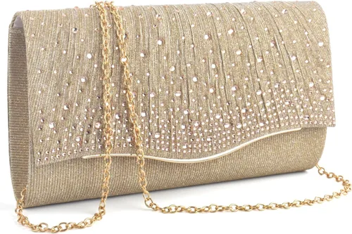 Vista 12 de TINDTOP - Bolsos de mano para mujer, formales para noche, de ante, con hombro, tipo sobre, para fiesta, bolsos cruzados, para boda, cóctel, bailes