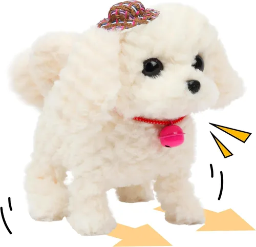 Vista 11 de Vaca Negra Caminando Animal de Peluche Hablando Moo de Peluche Ganado Eléctrico Interactivo Animado Juguetes de Peluche para Niñas Niños Cumpleaños