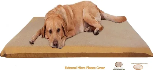 Vista 3 de Funda externa de edredón de microgamuza de forro polar coral beige de repuesto con cremallera externa (44 x 39 pulgadas) estilo plano se adapta a