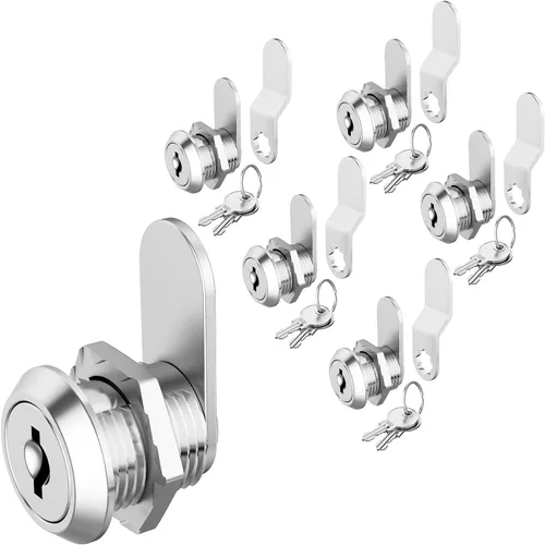 Vista 13 de Paquete de 1 cerradura de gabinete con llaves, cerradura de leva de 5/8 pulgadas con llave similar, cerradura de buzón de correo para gabinete
