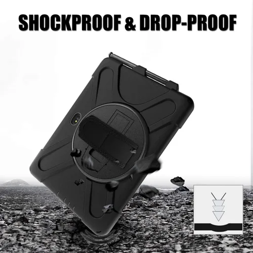 Vista 5 de Funda para Samsung Galaxy Tab Active Pro 10.1 T540 T545 T547, grado militar [probada en caídas de 15 pies] Funda protectora de cuerpo completo a