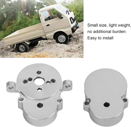 Vista 7 de VGEBY Carcasa de transmisión trasera, accesorio de camión RC Shell de metal para WPL D12 Truck (Plata) Accesorio de modelo de coche