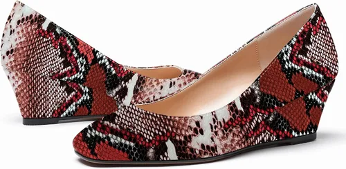 Vista 6 de WAYDERNS Zapatos de tacón bajo con cuña de tacón bajo para mujer de 2 pulgadas