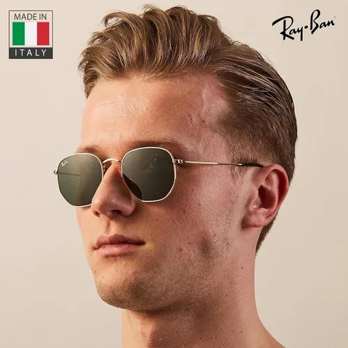 Vista 56 de Ray-Ban RB3548N Lentes planas hexagonales, gafas de sol cuadradas y redondas con kit oficial de gafas
