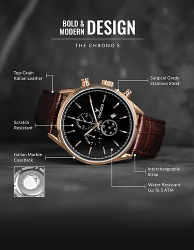 Vista 5 de Vincero Luxury Mens Chrono S Wrist Watch