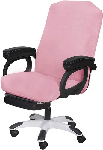 Vista 32 de SARAFLORA - Funda para silla de oficina - Grande, color negro - Funda extraíble para computadora con cremallera, universal, giratoria