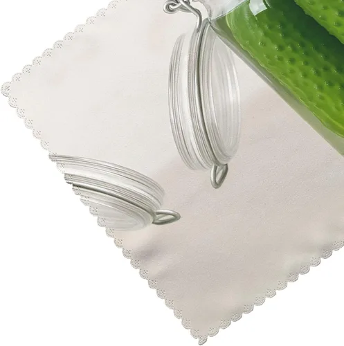 Vista 5 de Rectangular Placemats Set of 4, Heat Resistant Cucumber Printed Kitchen Dining Table Mats