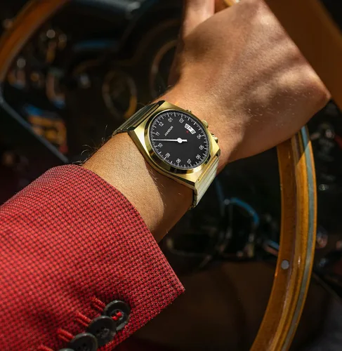 Vista 5 de JIANDUN Reloj de una mano con fecha, todos los relojes de pulsera clásicos de acero inoxidable para hombres y mujeres, movimiento de cuarzo japonés