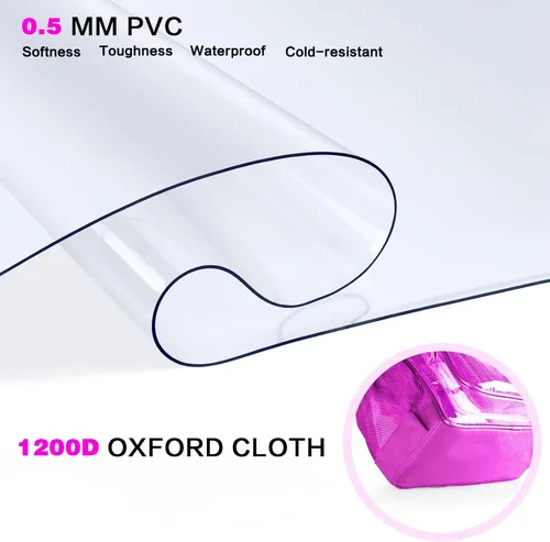Vista 6 de PAMANO Mochila transparente, Rosado, A