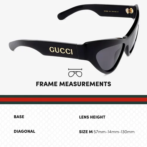 Vista 5 de Gucci GG1294S Gafas de sol de moda de diseñador para mujer con kit eSHADES - Abraza la sofisticación y la elegancia