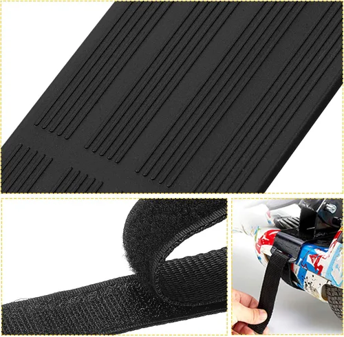 Vista 7 de 8 correas ajustables de fijación para asiento de aeropatineta y 4 correas protectoras para carrito de hoverboard, cable de sujeción de gancho