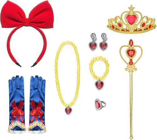 Vista 6 de DOCHEER Disfraz de princesa para niñas pequeñas, vestido de fiesta de cosplay (2-12 T)