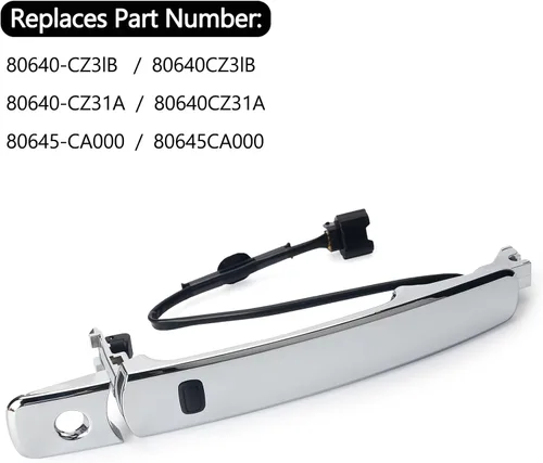 Vista 2 de Manija de puerta exterior cromada delantera izquierda lado del conductor, con sensor y sistema de entrada inteligente sin llave compatible