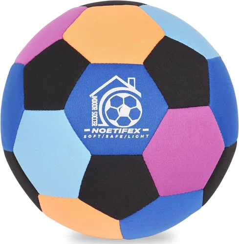 Vista 9 de Tamaño 4 Balón de Fútbol de Tela Suave Seguro Silencioso para Interior para Jóvenes, Balón Ligero para Entrenamiento en Casa para Driblar y Hacer
