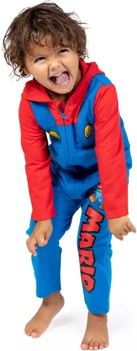 Vista 3 de Enterizo de manga larga Super Mario Nintendo, con capucha para niños
