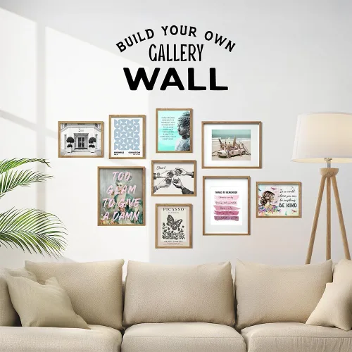 Vista 8 de Impresión artística de estatua de Buda del budismo ENMARCADA - Decoración de pared con cita zen inspiradora y motivacional para baño, hogar