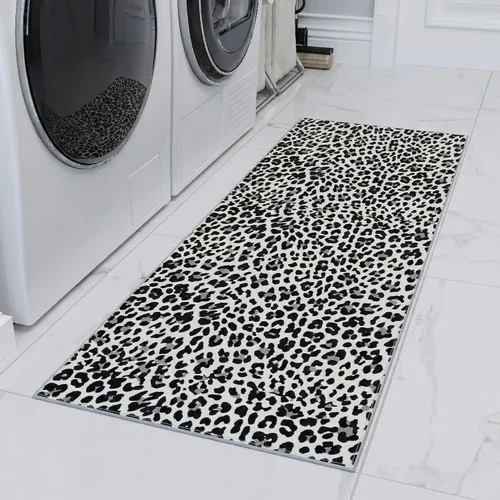 Vista 10 de Ottomanson Leopard Kitchen Rugs - Washable Runner Rug, Non Slip Entryway Rug, Durable Kitchen Mats for Floor - Stylish and Functional Home Decor