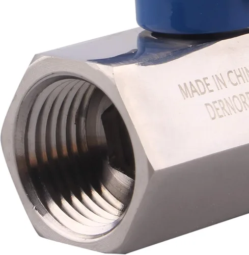 Vista 5 de DERNORD Válvula de bola de acero inoxidable Mini rosca NPT (1/2" hembra y macho)