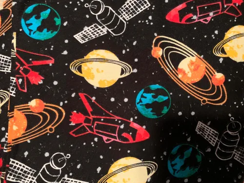 Vista 2 de Aunt Sandy's Sewing Manta con peso con dragones, planetas, cohetes, alienígenas o gaiming, 5 libras, franela lavable